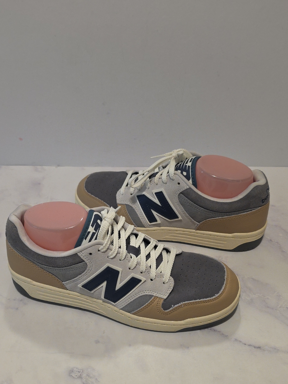 New Balance 480 Gray/Navy/Tan Casual Sneakers